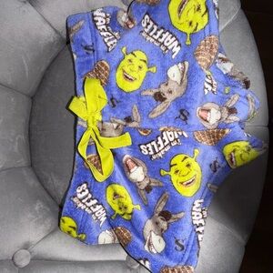 Shrek and Donkey Blue Fleece Sleep Pajama Shorts